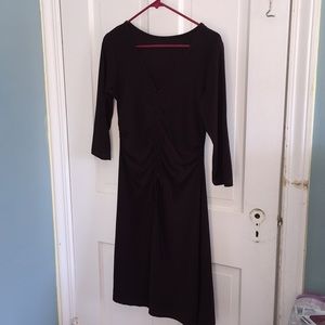 Fit and flare brown cocktail dress